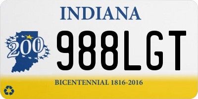 IN license plate 988LGT