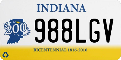 IN license plate 988LGV