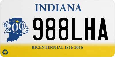 IN license plate 988LHA