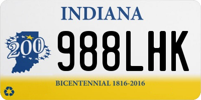 IN license plate 988LHK