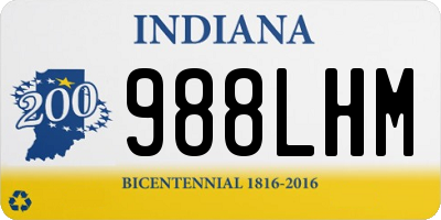 IN license plate 988LHM