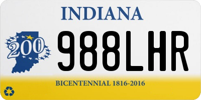 IN license plate 988LHR