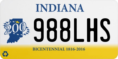 IN license plate 988LHS