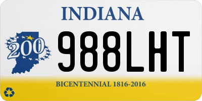 IN license plate 988LHT