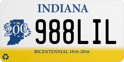 IN license plate 988LIL