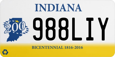 IN license plate 988LIY