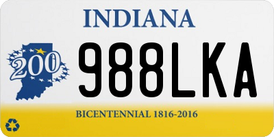 IN license plate 988LKA