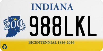 IN license plate 988LKL