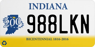 IN license plate 988LKN