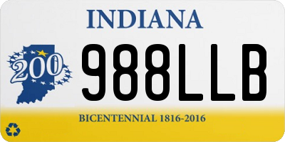 IN license plate 988LLB