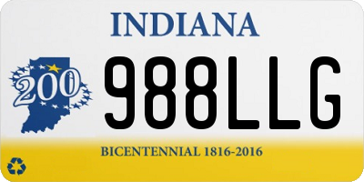 IN license plate 988LLG