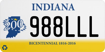 IN license plate 988LLL