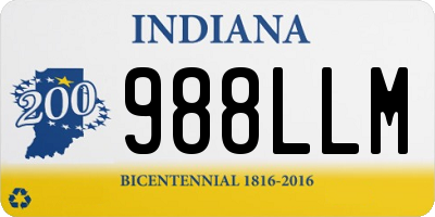 IN license plate 988LLM