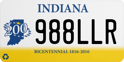 IN license plate 988LLR