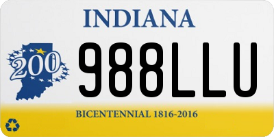 IN license plate 988LLU