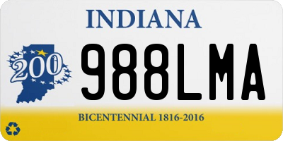 IN license plate 988LMA