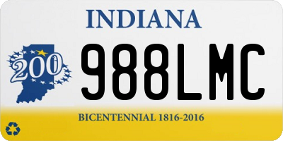 IN license plate 988LMC