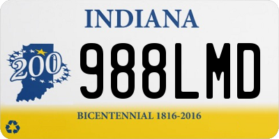 IN license plate 988LMD