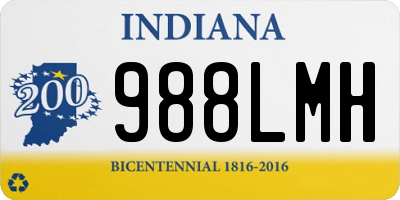 IN license plate 988LMH