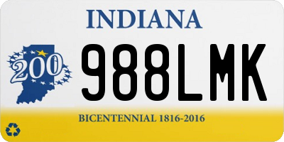 IN license plate 988LMK
