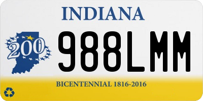 IN license plate 988LMM