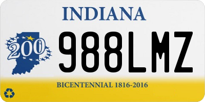 IN license plate 988LMZ