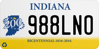 IN license plate 988LNO