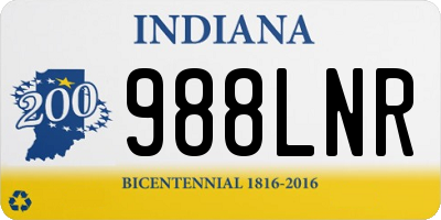 IN license plate 988LNR