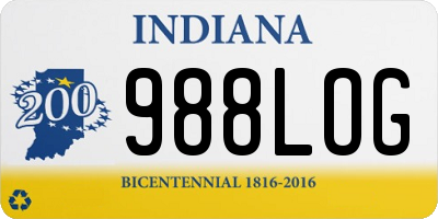 IN license plate 988LOG