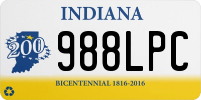 IN license plate 988LPC