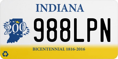 IN license plate 988LPN