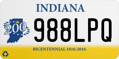 IN license plate 988LPQ