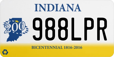 IN license plate 988LPR