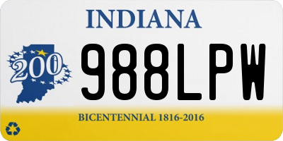 IN license plate 988LPW