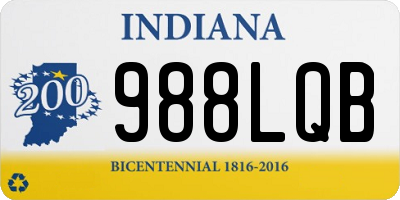 IN license plate 988LQB