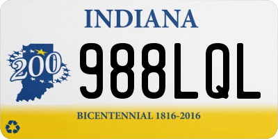 IN license plate 988LQL