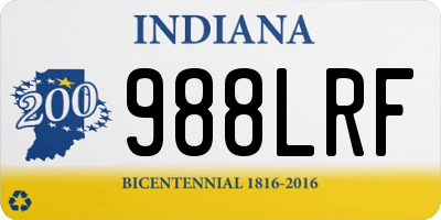 IN license plate 988LRF