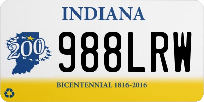 IN license plate 988LRW