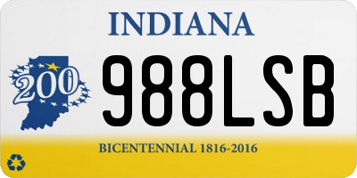 IN license plate 988LSB