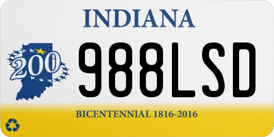 IN license plate 988LSD