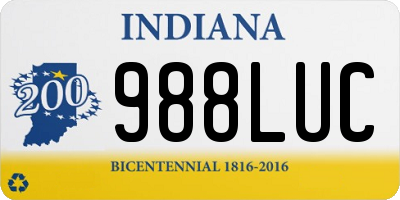 IN license plate 988LUC