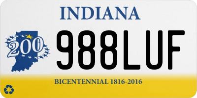 IN license plate 988LUF