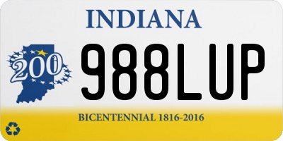 IN license plate 988LUP