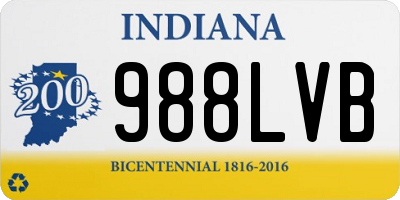 IN license plate 988LVB