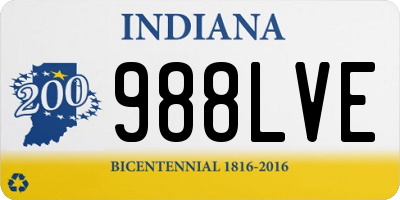 IN license plate 988LVE