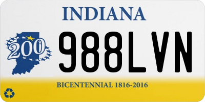 IN license plate 988LVN