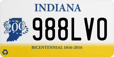 IN license plate 988LVO