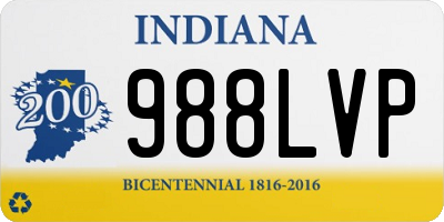 IN license plate 988LVP