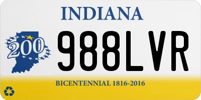 IN license plate 988LVR