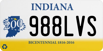 IN license plate 988LVS